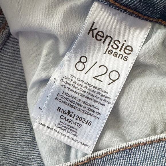 Kensie Jeans Women's Sz 8 29  Savannah High Rise Flare Raw Hem Ankle NWT New - Picture 6 of 14